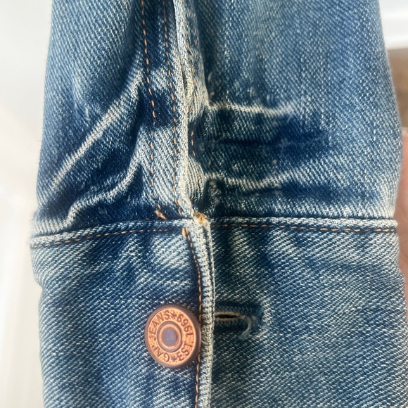 Gap 2011 Vintage Denim Trucker Jacket S Classic Blue Jean Coat Casual Button-Up - Picture 14 of 16
